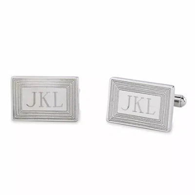 Asstd National Brand Personalized Cufflinks In Gray