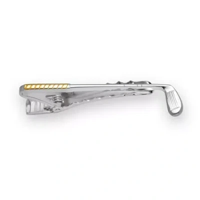 Asstd National Brand Personalized Golf Club Tie Bar In Silver