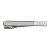 Asstd National Brand Personalized Grid Pattern Tie Bar In Silver