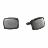 Asstd National Brand Personalized Gunmetal Cufflinks In Brown
