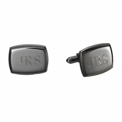 Asstd National Brand Personalized Gunmetal Cufflinks In Brown