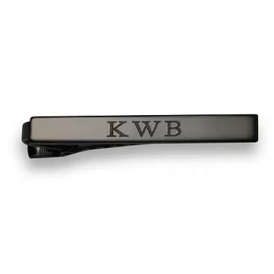 Asstd National Brand Personalized Gunmetal Tie Bar In Brown