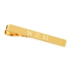 Asstd National Brand Personalized High-polish Gold-plated Tie Bar In Gray