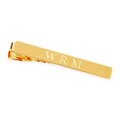Asstd National Brand Personalized High-polish Gold-plated Tie Bar In Gray