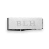 Asstd National Brand Personalized Hinged Money Clip With Scallop Edges In Silver
