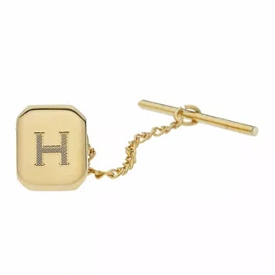 Asstd National Brand Personalized Initial Tie Tack In Yellow