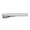 Asstd National Brand Personalized Snakeskin Pattern Tie Bar In Silver