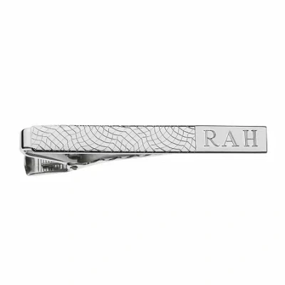 Asstd National Brand Personalized Snakeskin Pattern Tie Bar In Silver