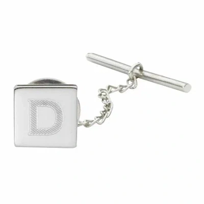 Asstd National Brand Personalized Square Tie Tack In Gray