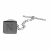 Asstd National Brand Personalized Square Tie Tack In Silver