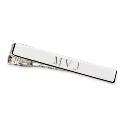 Asstd National Brand Personalized Tie Bar In Gray
