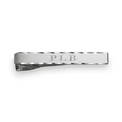 Asstd National Brand Personalized Tie Bar In Silver