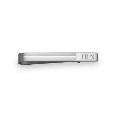 Asstd National Brand Personalized Tie Bar In Silver