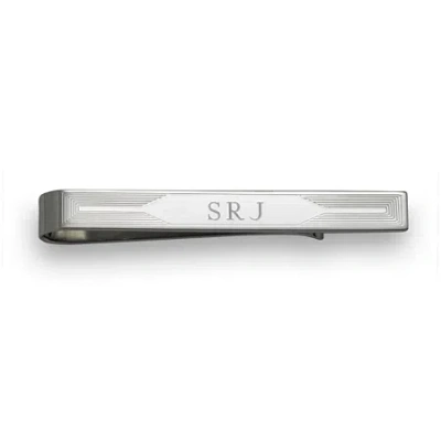 Asstd National Brand Personalized Tie Bar In Silver