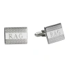Asstd National Brand Personalized Wave Pattern Cuff Links In Silver