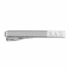 Asstd National Brand Personalized Wave Pattern Tie Bar In Silver