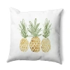 Asstd National Brand Pineapples Square Throw Pillow In Yellow