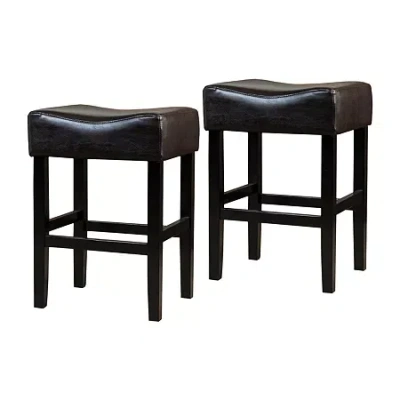 Asstd National Brand Portman 2-pc. Counter Height Upholstered Bar Stool In Brown
