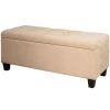 Asstd National Brand Presley Upholstered Shoe Storage Ottoman In Sand