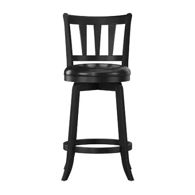 Asstd National Brand Presque Counter Height Swivel Bar Stool In Black