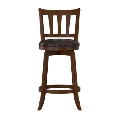 Asstd National Brand Presque Counter Height Swivel Bar Stool In Brown