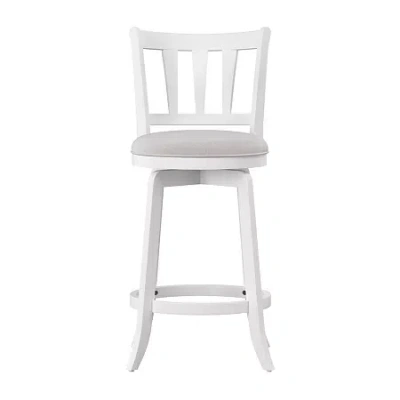 Asstd National Brand Presque Counter Height Swivel Bar Stool In White