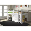 Asstd National Brand Pull Out Study Twin Low Loft Bed In White