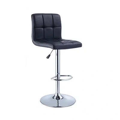 Asstd National Brand Quilted Bar Stool In Black