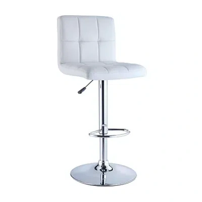 Asstd National Brand Quilted Bar Stool In White