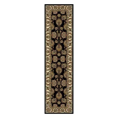Asstd National Brand Radici Noble 26"x96" Prata Traditional Oriental Runner In Black