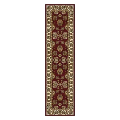Asstd National Brand Radici Noble 26"x96" Prata Traditional Oriental Runner In Red