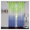 Asstd National Brand Rainbow Grommet Top Sheer Single Curtain Panel In Green