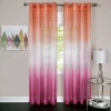 Asstd National Brand Rainbow Grommet Top Sheer Single Curtain Panel In Pink