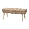 Asstd National Brand Raisa Rattan Bench In Gray