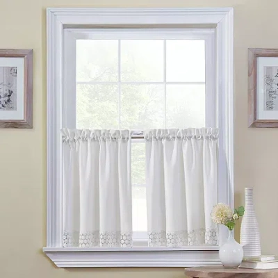 Asstd National Brand Regent 2-pc. Rod Pocket Window Tier In Sand