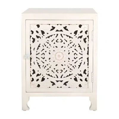Asstd National Brand Reimu 2 Shelf Nightstand In White