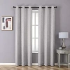 Asstd National Brand Rhys Grommet Top Blackout Set Of 2 Curtain Panel In Silver