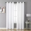 Asstd National Brand Rhys Grommet Top Blackout Set Of 2 Curtain Panel In White