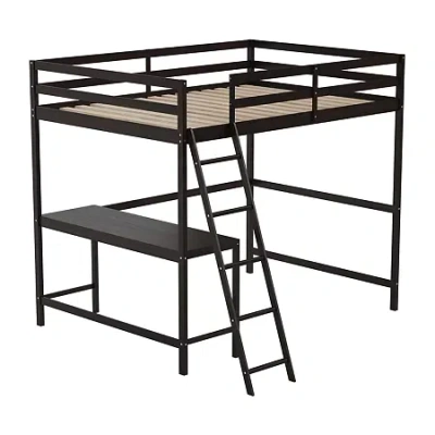 Asstd National Brand Riley Rectangular Bunk Bed In Brown