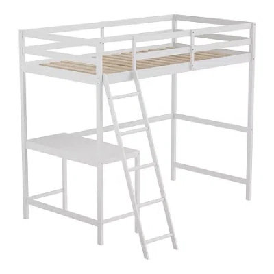 Asstd National Brand Riley Rectangular Bunk Bed In White