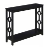 Asstd National Brand Ring Console Table With Shelf In Black
