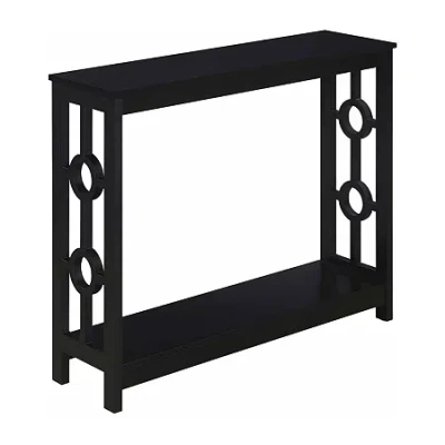 Asstd National Brand Ring Console Table With Shelf In Black