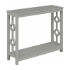 Asstd National Brand Ring Console Table With Shelf In Gray