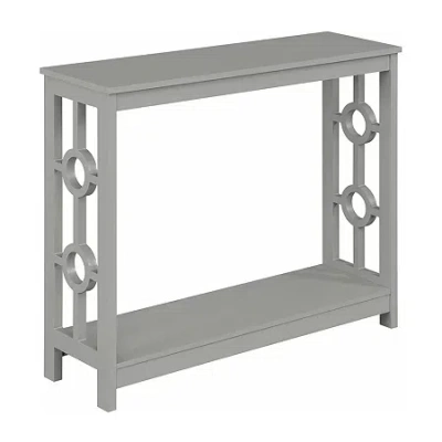 Asstd National Brand Ring Console Table With Shelf In Gray