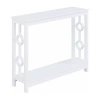 Asstd National Brand Ring Console Table With Shelf In White