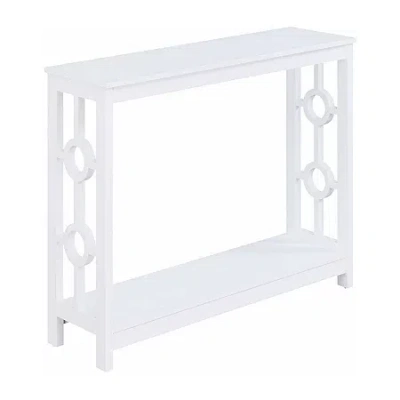 Asstd National Brand Ring Console Table With Shelf In White