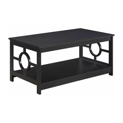 Asstd National Brand Ring Living Room Collection Storage Coffee Table In Black
