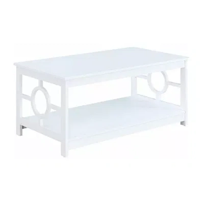 Asstd National Brand Ring Living Room Collection Storage Coffee Table In White