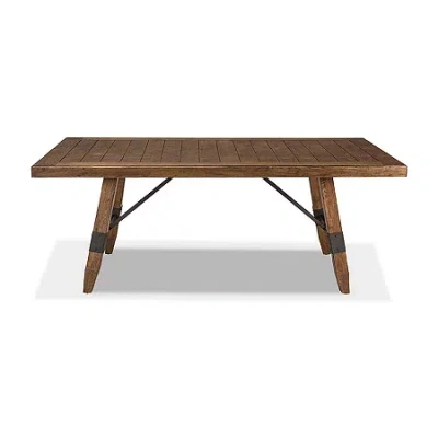 Asstd National Brand River Dining Rectangular Trestle Table In Brown