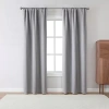 Asstd National Brand Robinson Rod Pocket 100% Blackout Set Of 2 Curtain Panel In Gray